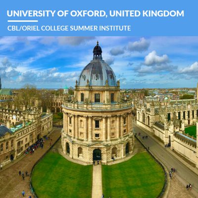 CBL – Summer Institute at Oriel College (University of Oxford) 2025